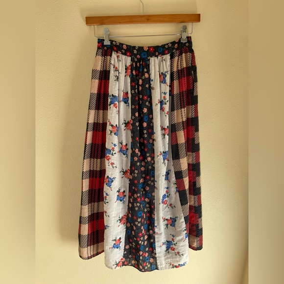 Anthropologie Let Me Be Patchwork Frontier Maxi Skirt - Picture 13 of 16
